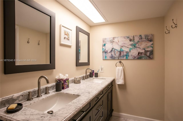 bathroom featuring vanity