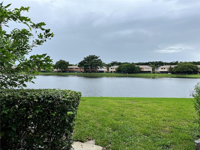 property view of water featuring a residential view