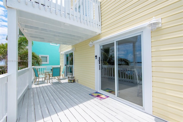 view of wooden deck