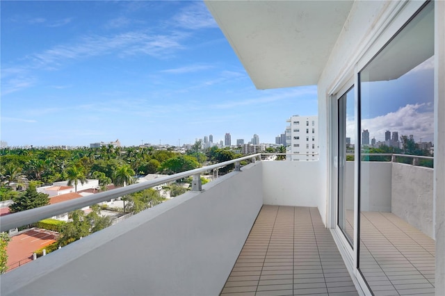 balcony with a city view