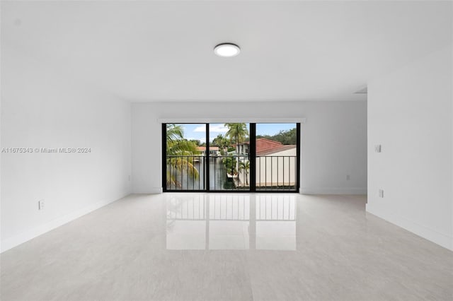 empty room with a water view