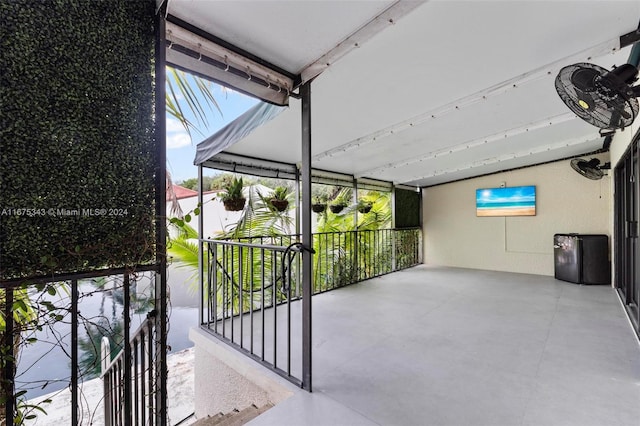 view of patio with a balcony