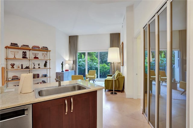 kitchen with sink and dishwasher