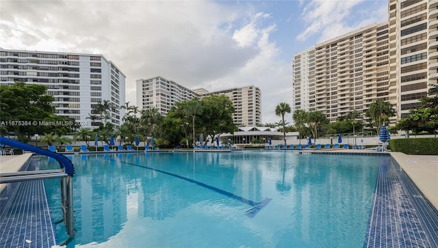 600 Three Islands Blvd Unit 214, Hallandale Beach, FL 33009 - community pool with a city view