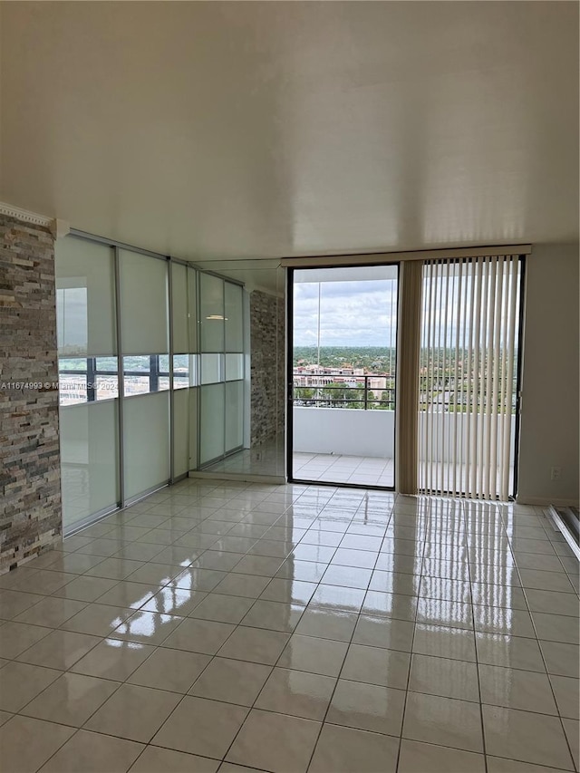 view of tiled empty room