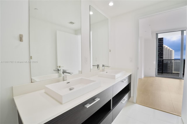 bathroom with vanity