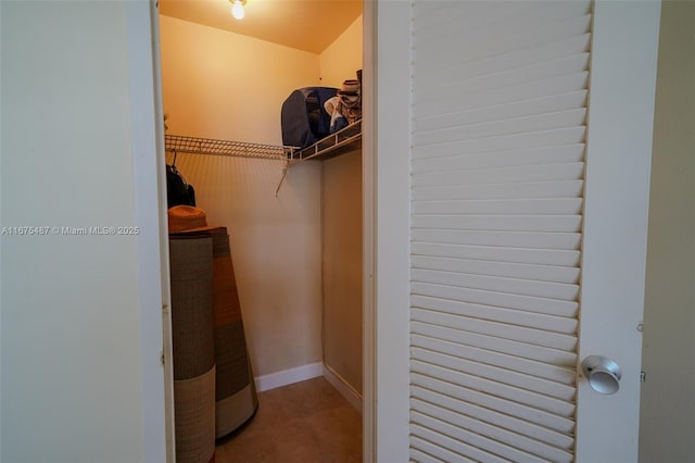 view of walk in closet