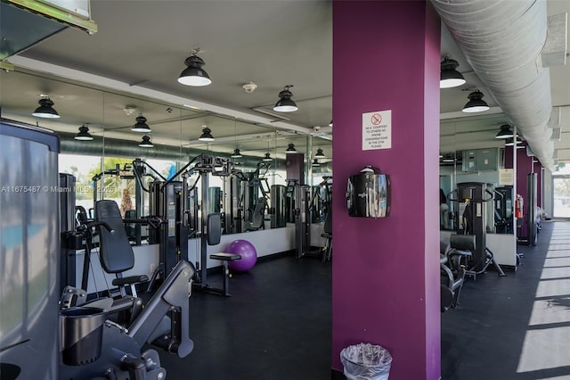 view of workout area