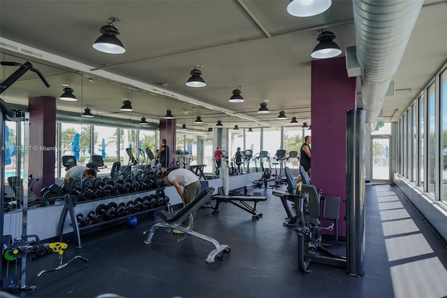 view of exercise room