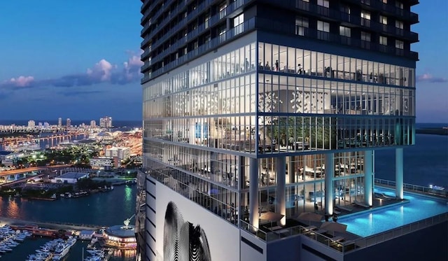 398 NE 5th St Unit 3610, Miami, FL 33132 - view of property with a water view and a city view