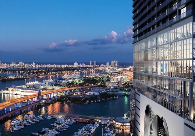 398 NE 5th St Unit 3610, Miami, FL 33132 - water view featuring numerous boat docks and nearby urban area