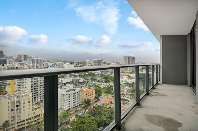 balcony with a city view