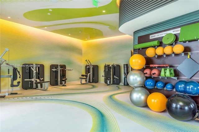 view of gym