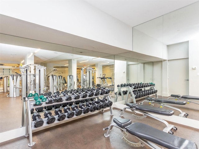 view of workout area