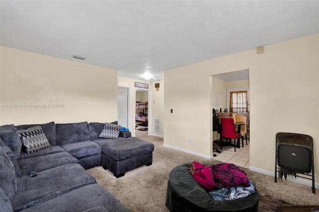 view of carpeted living room