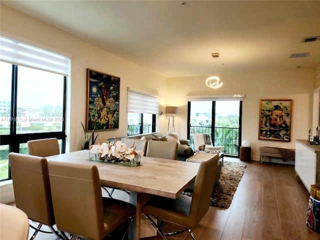 dining room featuring hardwood / wood-style floors