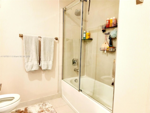 8363 NW 41 Unit A-406, Doral, FL 33166 - full bathroom featuring tile patterned floors and combined bath / shower with glass door