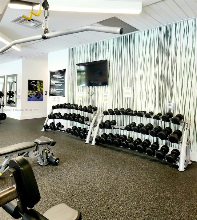 view of exercise room