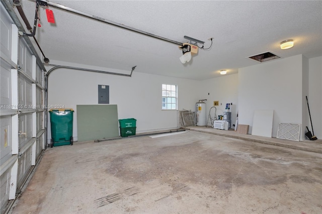 13592 Clara Ln, Port Charlotte, FL 33981 - garage with water heater, electric panel, and a garage door opener