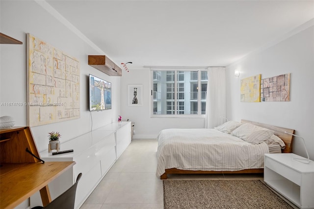 view of tiled bedroom