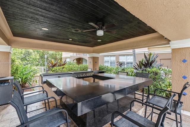 19655 E Country Club Dr Unit 6401, Aventura, FL 33180 - view of patio with ceiling fan