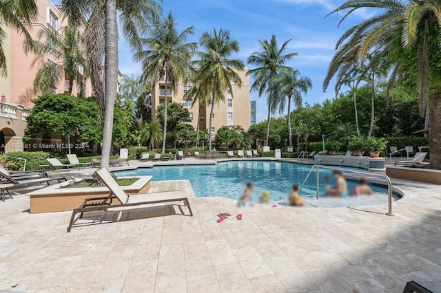 19655 E Country Club Dr Unit 6401, Aventura, FL 33180 - community pool featuring a patio