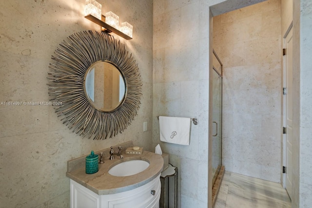 33 Arvida Pkwy, Coral Gables, FL 33156 - bathroom featuring vanity and a stall shower