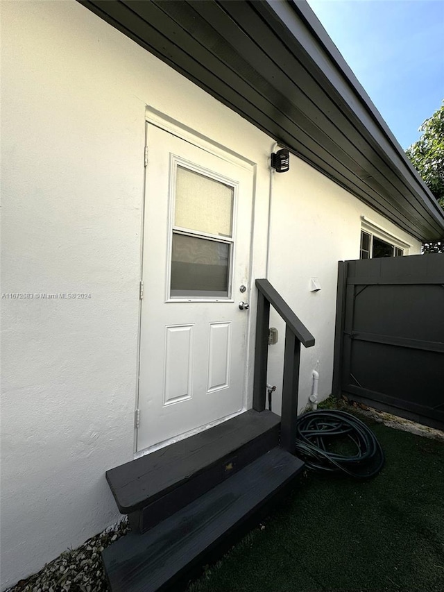 view of doorway to property