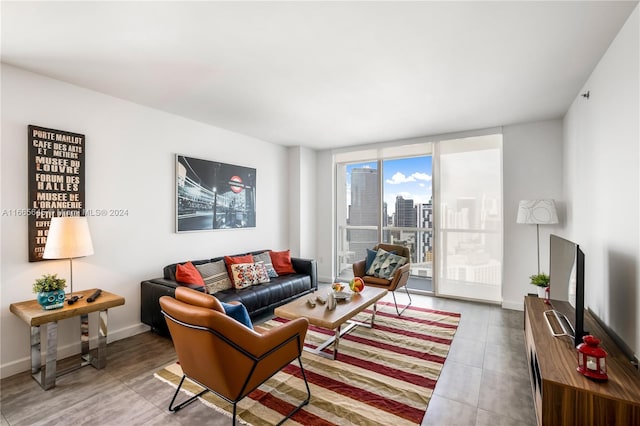 500 Brickell Ave Unit 3907, Miami, FL 33131 - living area featuring baseboards