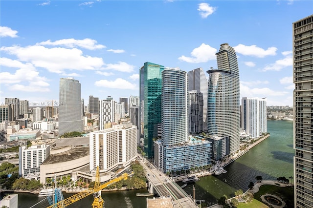 500 Brickell Ave Unit 3907, Miami, FL 33131 - view of city skyline featuring a nearby body of water and a notable bridge
