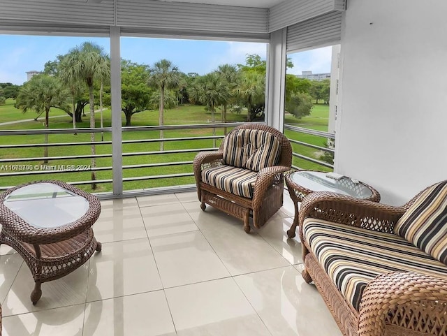 view of sunroom / solarium