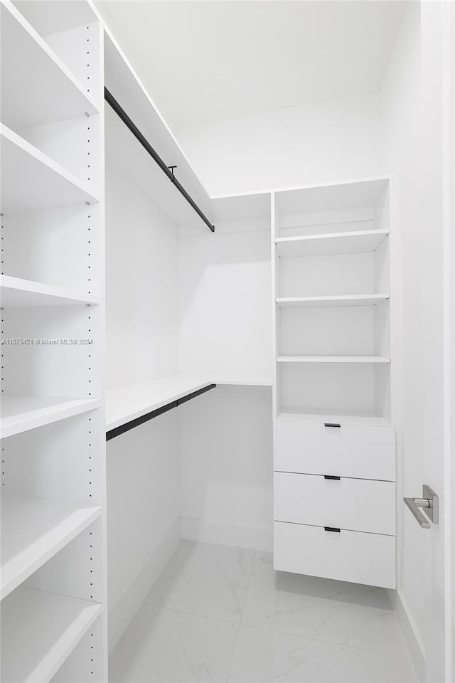 view of walk in closet