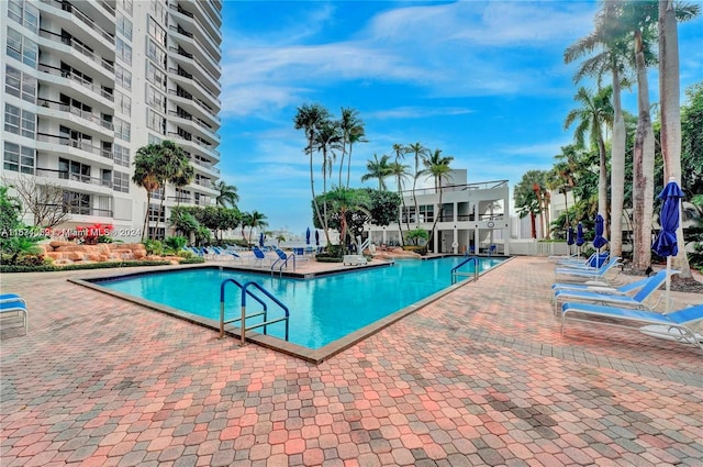 view of pool with a patio