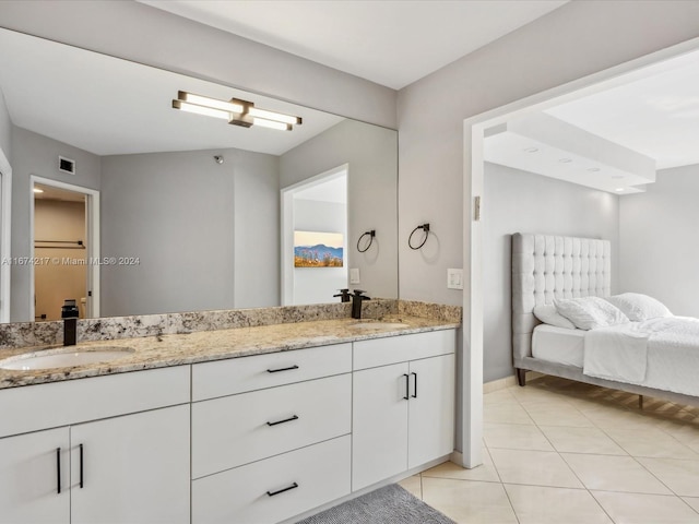 bathroom featuring vanity and tile patterned floors