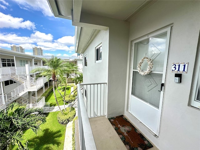 view of balcony