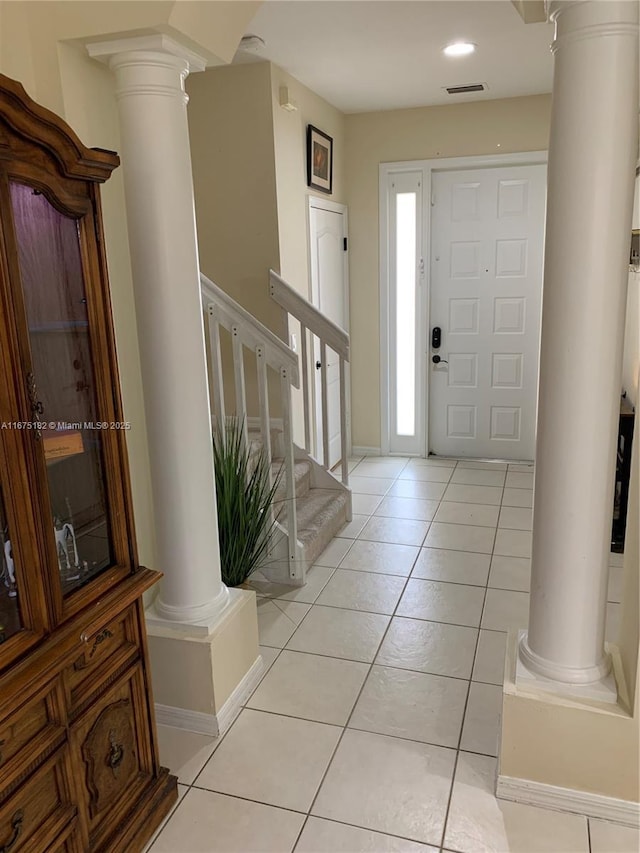 view of tiled entryway