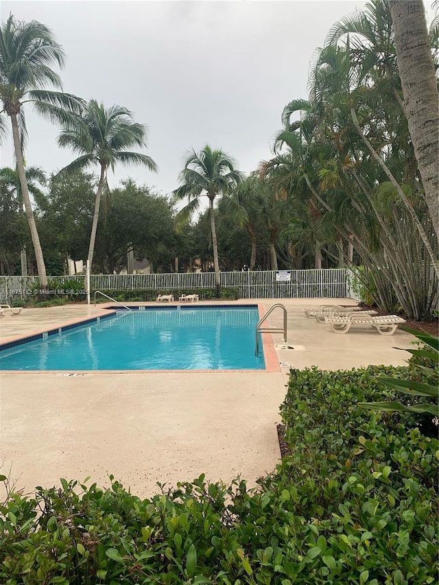 view of pool with a patio