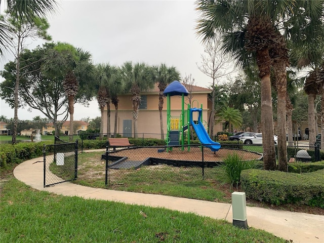 view of jungle gym