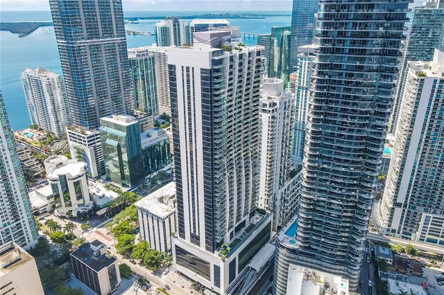 1010 Brickell Ave Unit 1607, Miami, FL 33131 - bird's eye view featuring a water view and a city view