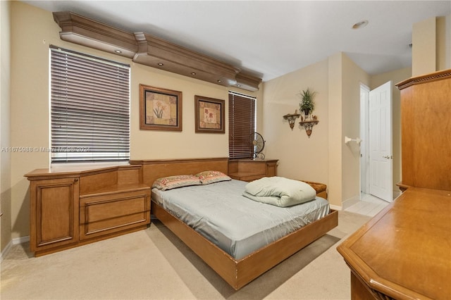 view of carpeted bedroom