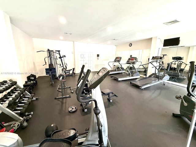 view of exercise room