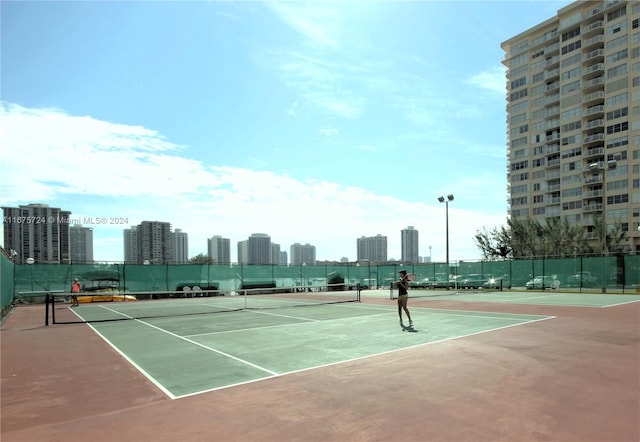 view of tennis court