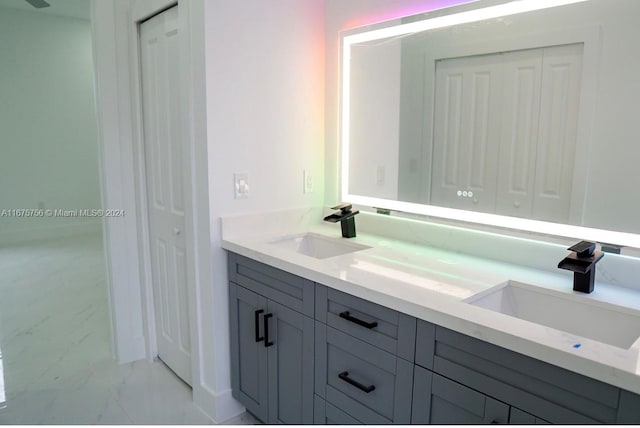 bathroom with vanity