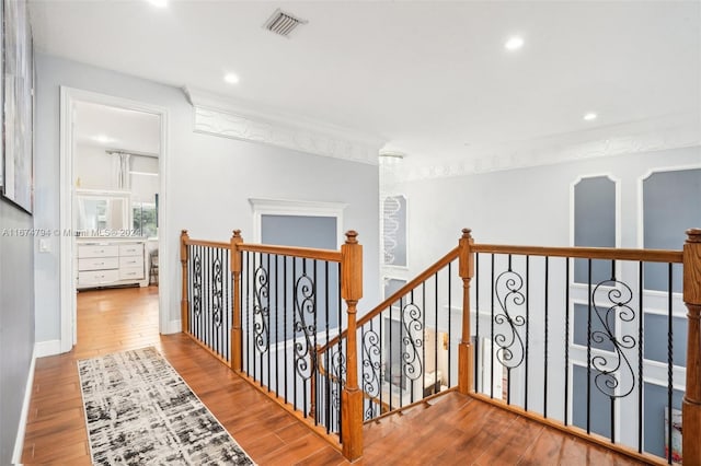 hallway featuring hardwood / wood-style floors