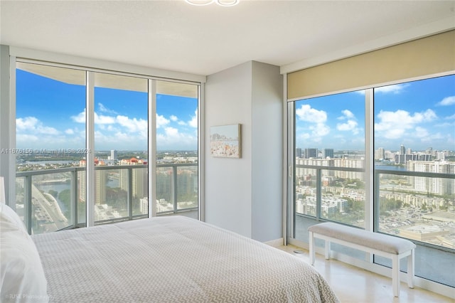 bedroom featuring multiple windows