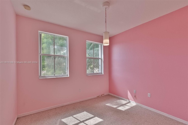 view of carpeted spare room