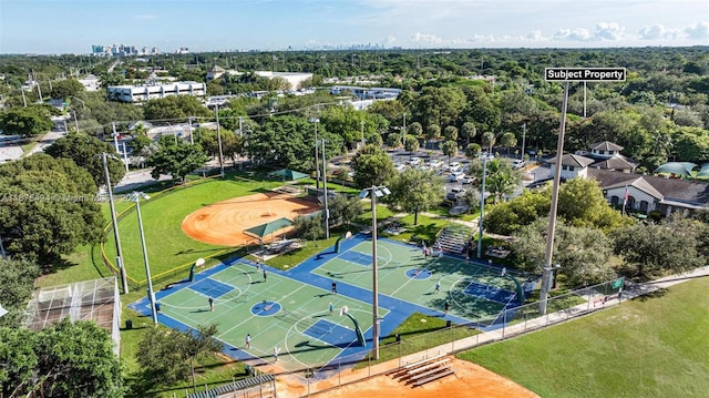 birds eye view of property