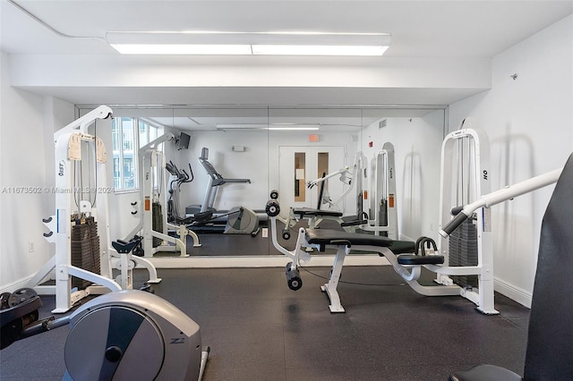 view of exercise room