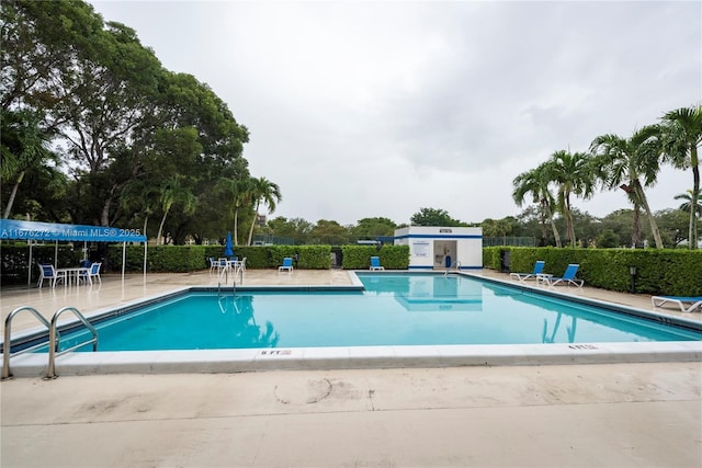 view of pool with a patio area