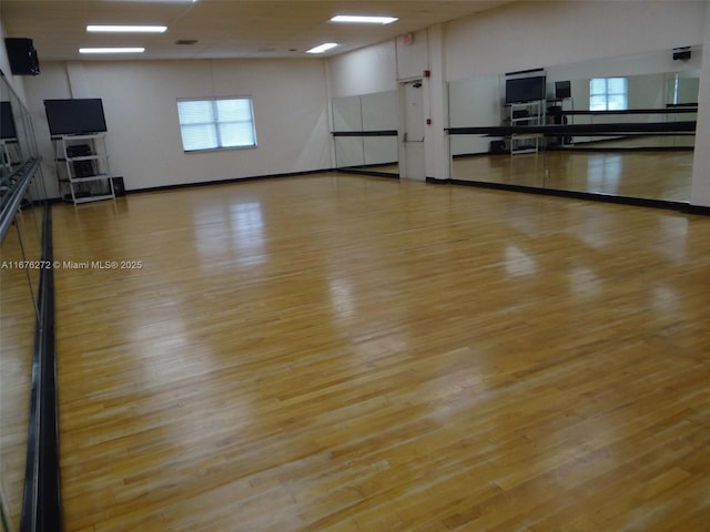 interior space with light wood-type flooring